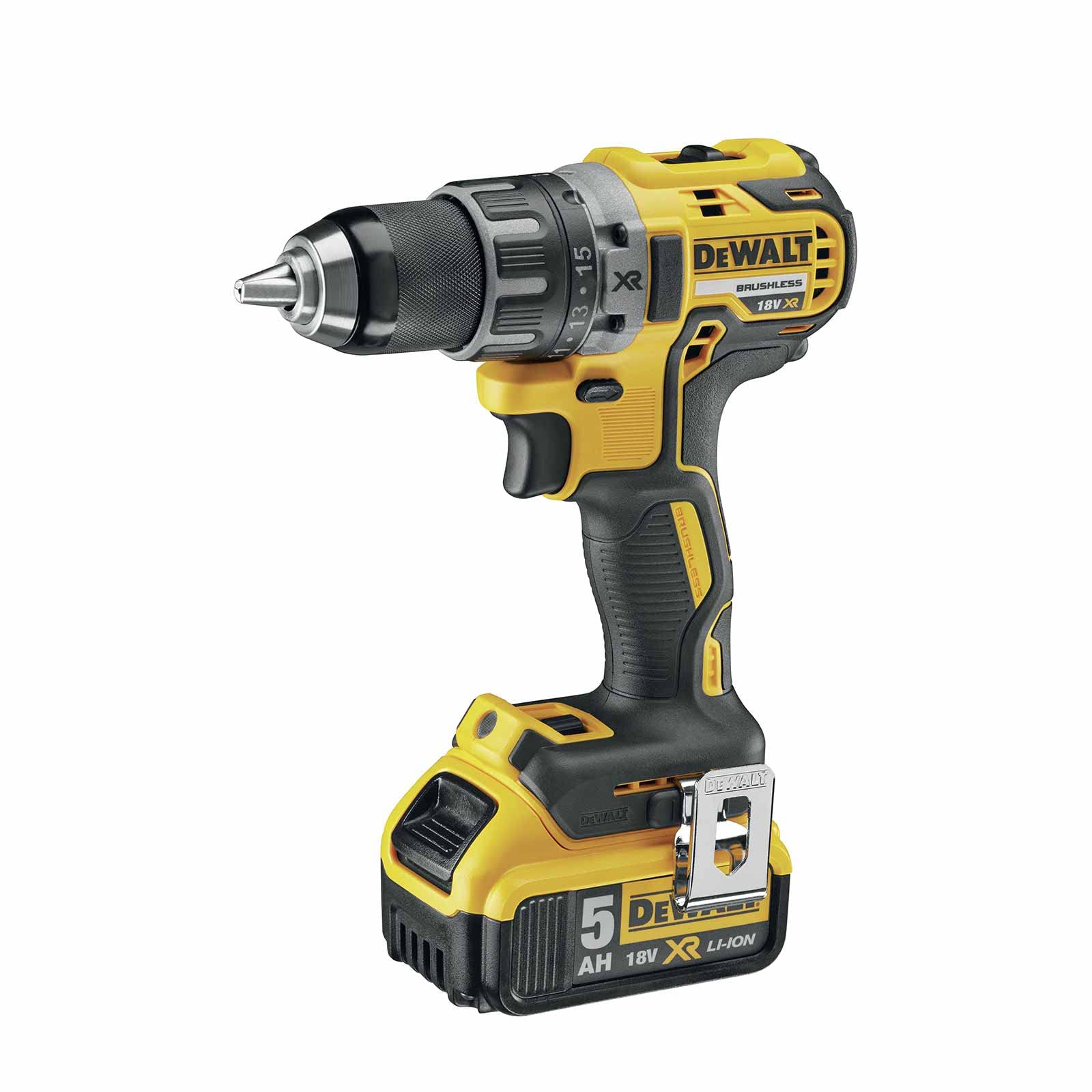 Аккумуляторная дрель DeWALT DCD791P3A-QW с батареями и аксессуарами 18 В, фото №2