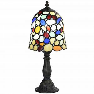 Настільна лампа Bieye L30729 Tiffany Style вітражне скло E14 6" 15" різнокольорова - Фото 1