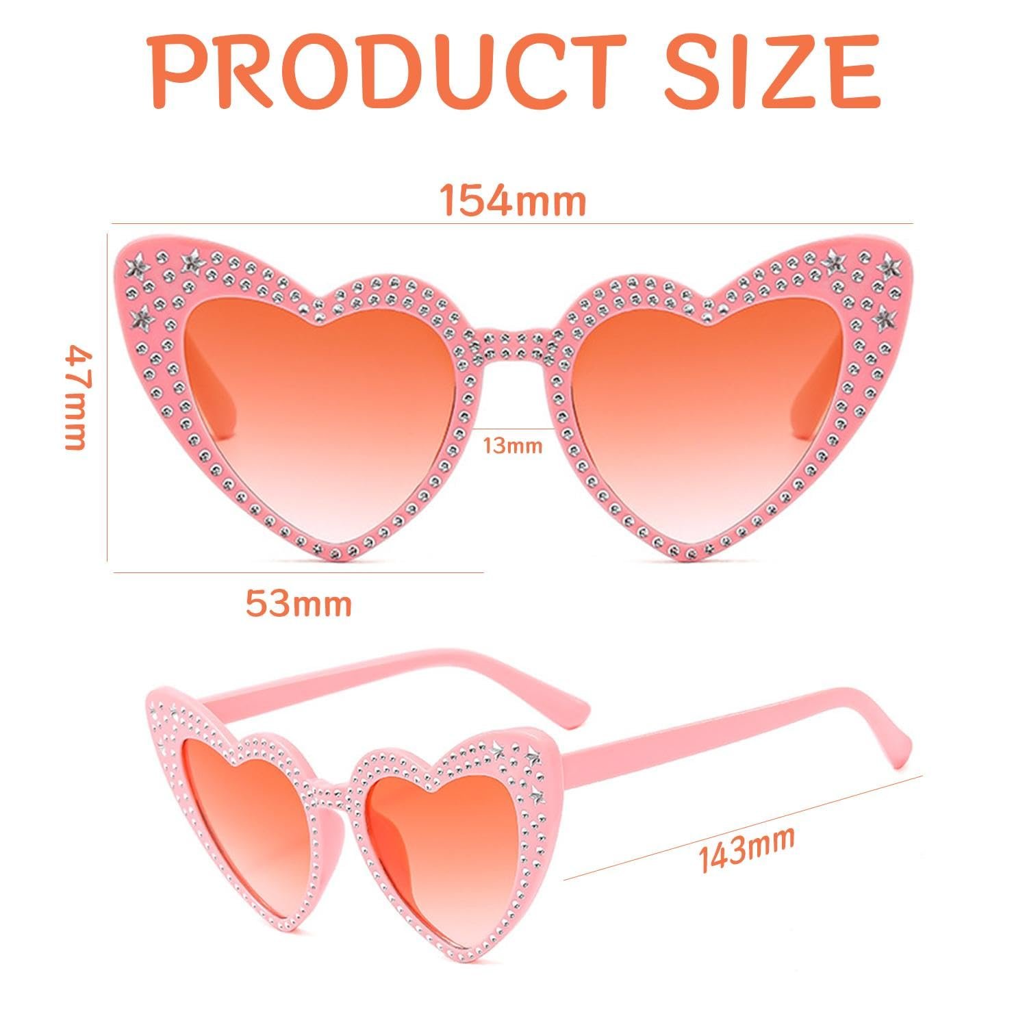 Окуляри у формі серця Рожеві (2 шт.), фото №2