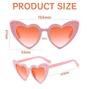 Очки в форме сердца Розовые (2 шт.) synthetic.ua - Фото 1