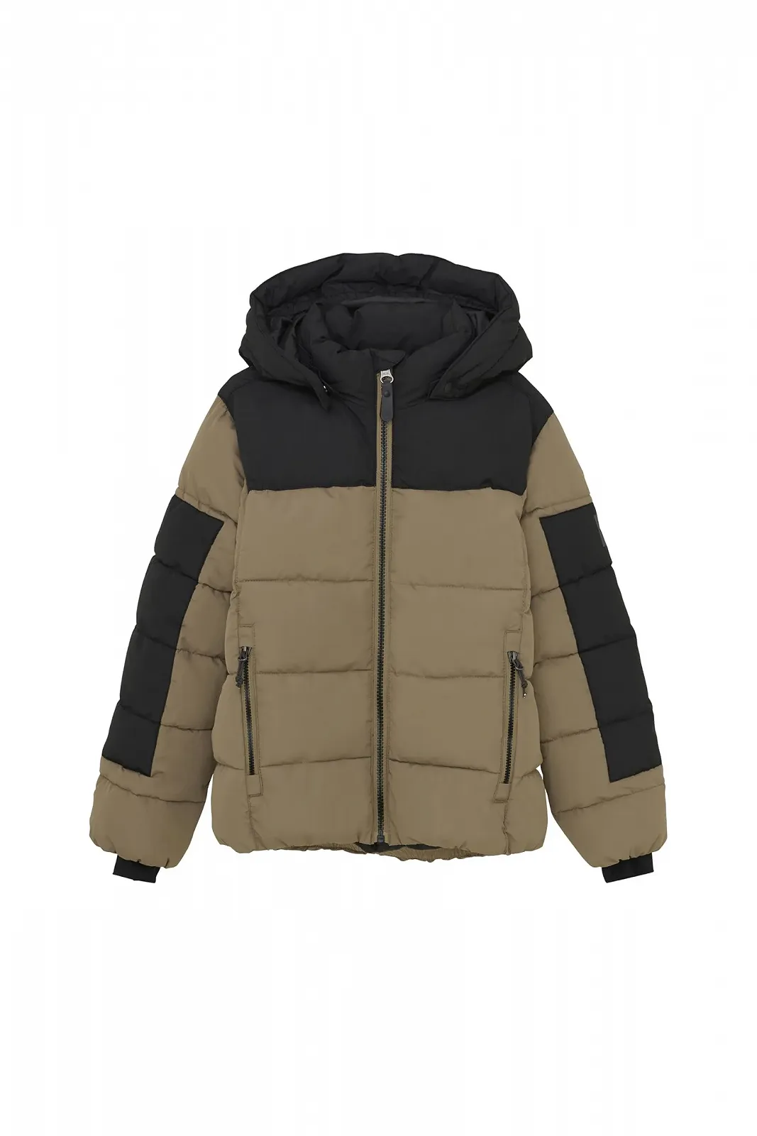 Куртка стеганая Color Kids для мальчиков, зимняя, на молнии, с капюшоном, декоративная стеганая, фото №1 Куртка стеганая Color Kids для мальчиков, зимняя, на молнии, с капюшоном, декоративная стеганая, фото №1