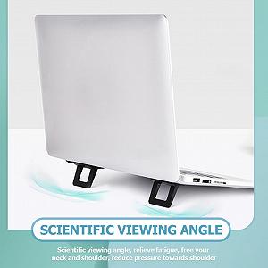 Подставка для ноутбука складная, пара, эргономичная, с функцией охлаждения, стабильная, черная synthetic.ua - Фото 1