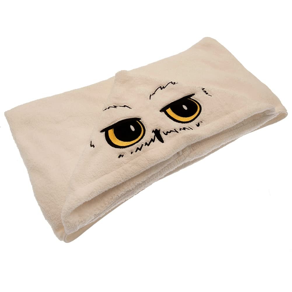 Рушник з капюшоном Groovy UK Harry Potter Hedwig для дітей чорно-білий 70 x 140 см, фото №4
