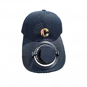 Панама с вентилятором Nuytghr USB-аккумуляторная 3 скорости на солнечной батарее - Фото 1