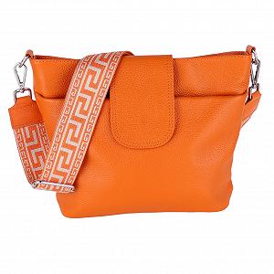 Сумка женская MIRROSI, натуральная кожа, сделано в Италии, стиль бохо, 30 x 24.50 x 9 см (Ш x ВxТ), много места для хранения, ручная сумка, нагрудная сумка, сумка через плечо (1 сумка и 2 ремня) - Фото 1