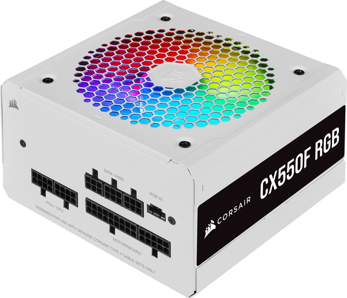 Блок питания CORSAIR CX550F RGB 80 PLUS Bronze White , фото №1