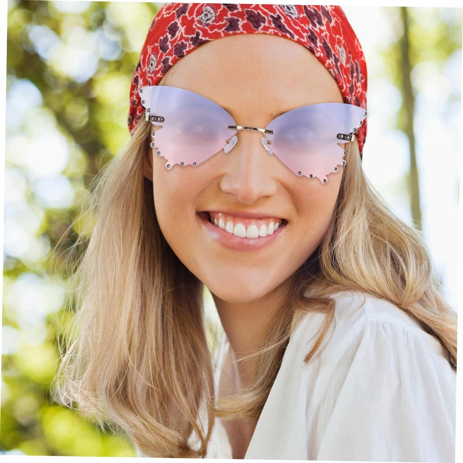 Солнцезащитные очки PACKOVE Без оправы Зеркальные летние, фото №6