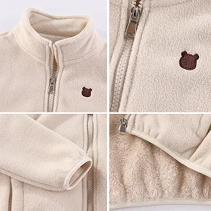 Флісова куртка для малюків Gajaous, тепла на повній блискавці з довгими рукавами для хлопчиків, осінній, весняний, зимовий верхній одяг synthetic.ua - Фото 1