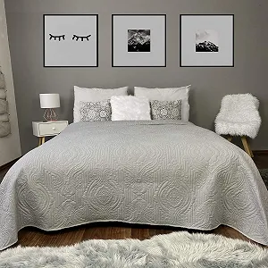 Покривало HOMELEVEL Накидка на ліжко та диван Орнаменти 200 см x 220 см synthetic.ua - Фото 1