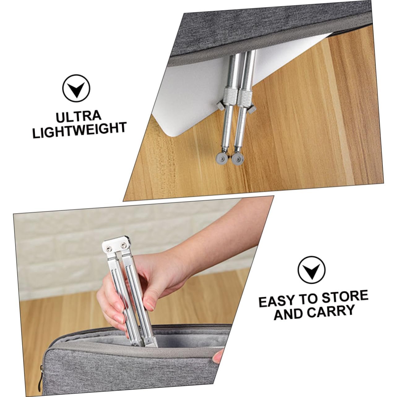 Підставка для ноутбука алюмінієва регульована складна, регульована по висоті, ергономічна, міцна, фото №7