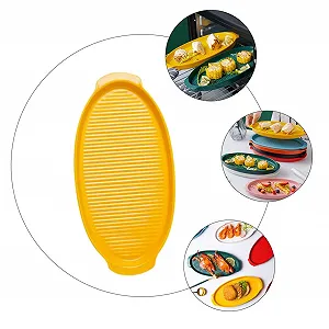 Форма для запікання керамічна овальна з ручками жовта маленька synthetic.ua - Фото 1