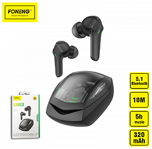 Наушники беспроводные TWS игровые вакуумные черные BL118(PS) - Фото 1