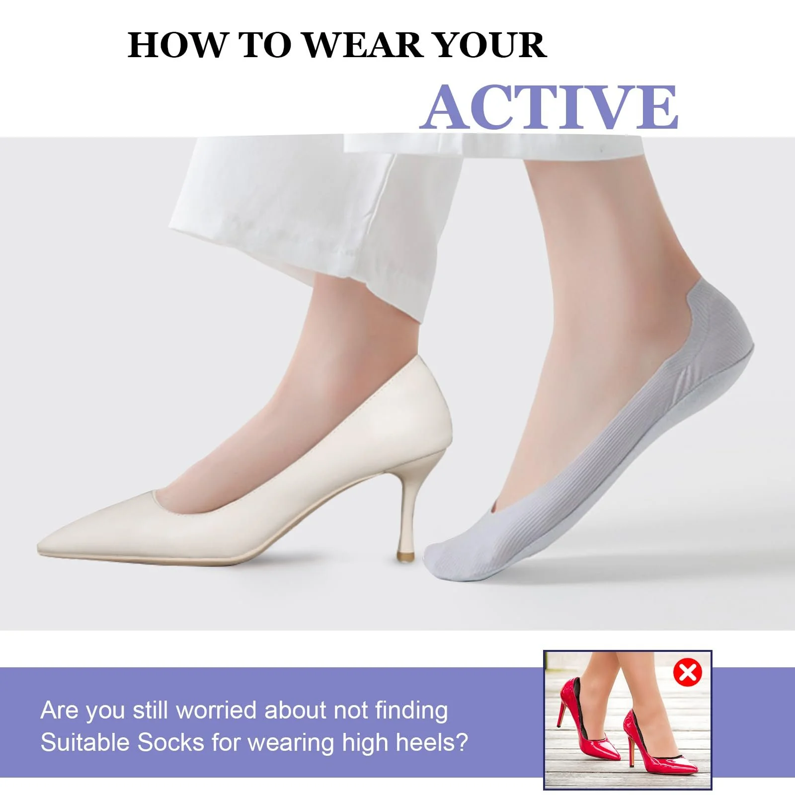 Шкарпетки Ceboic, жіночі, балетки, невидимі, 5 пар, фото №5 Шкарпетки Ceboic, жіночі, балетки, невидимі, 5 пар, фото №5