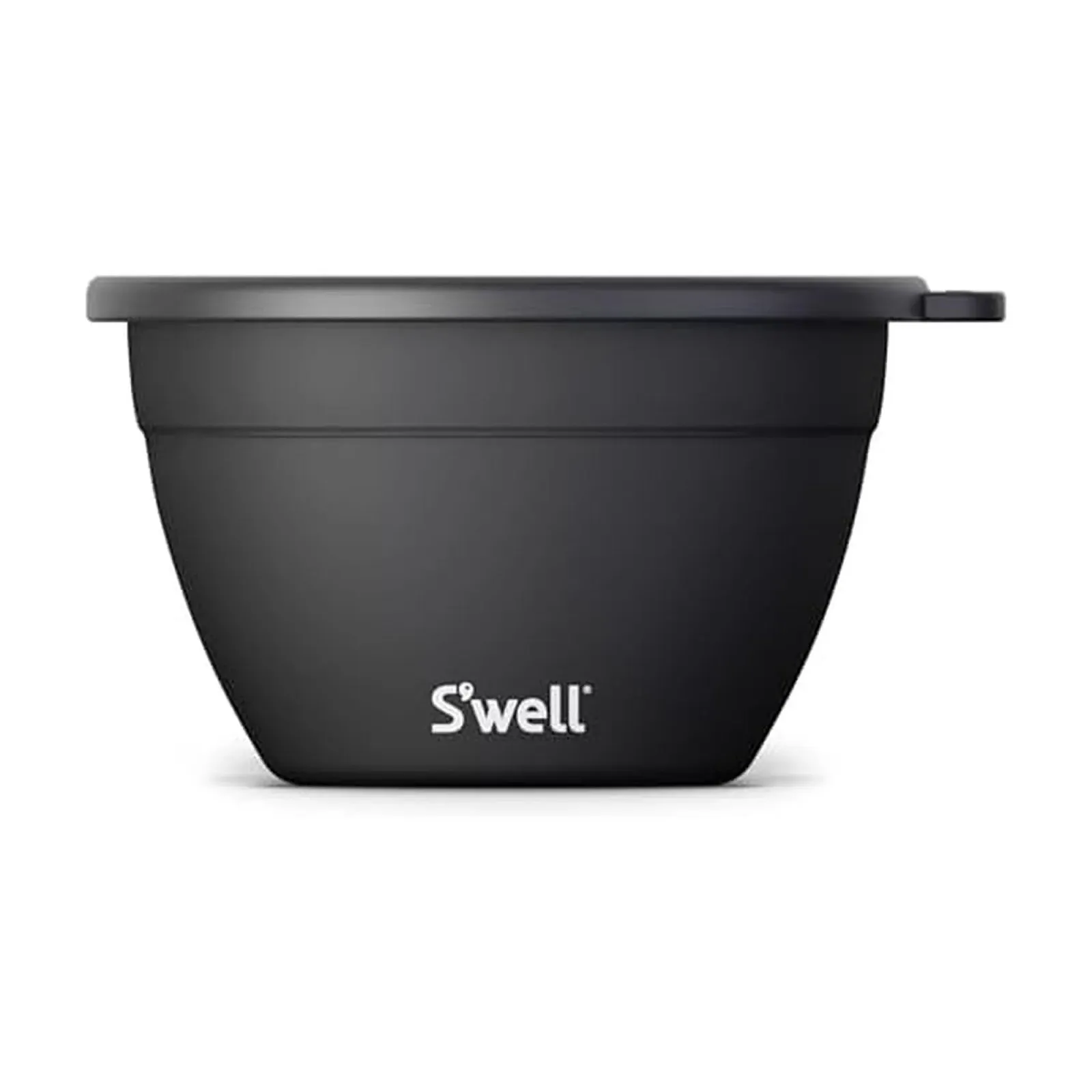 Миска для салата S'well Сталь 1,9 л Onyx с контейнером для приправ 59 мл и съемным лотком, фото №1