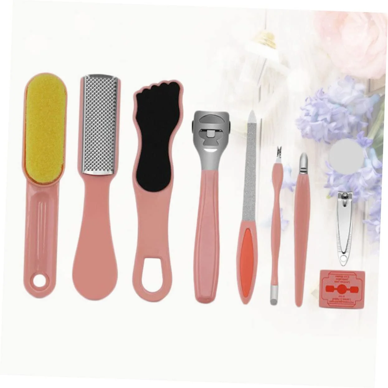 Набор инструментов для педикюра Healvian, 10 предметов, розовый, фото №5 Набор инструментов для педикюра Healvian, 10 предметов, розовый, фото №5