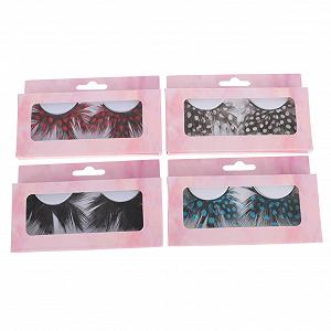 Пухнасті різнокольорові накладні вії Angoily Halloween 3D вії - Фото 1