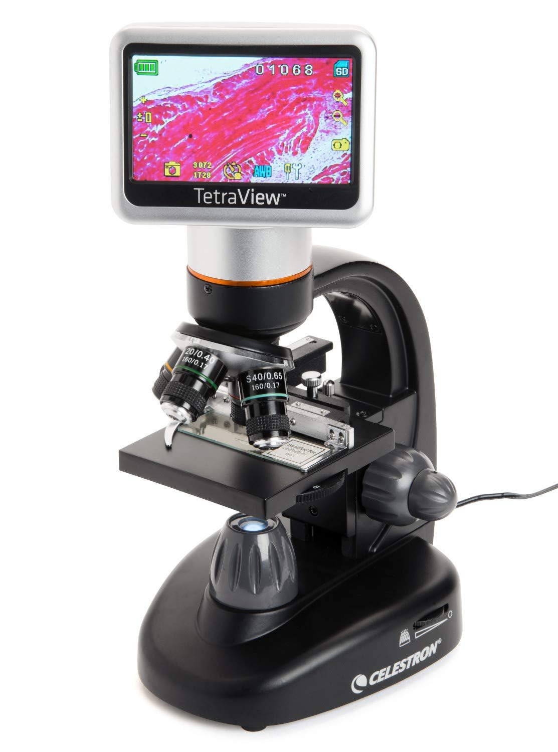 Микроскоп цифровой Celestron TetraView LCD, 5 МП, фото №1