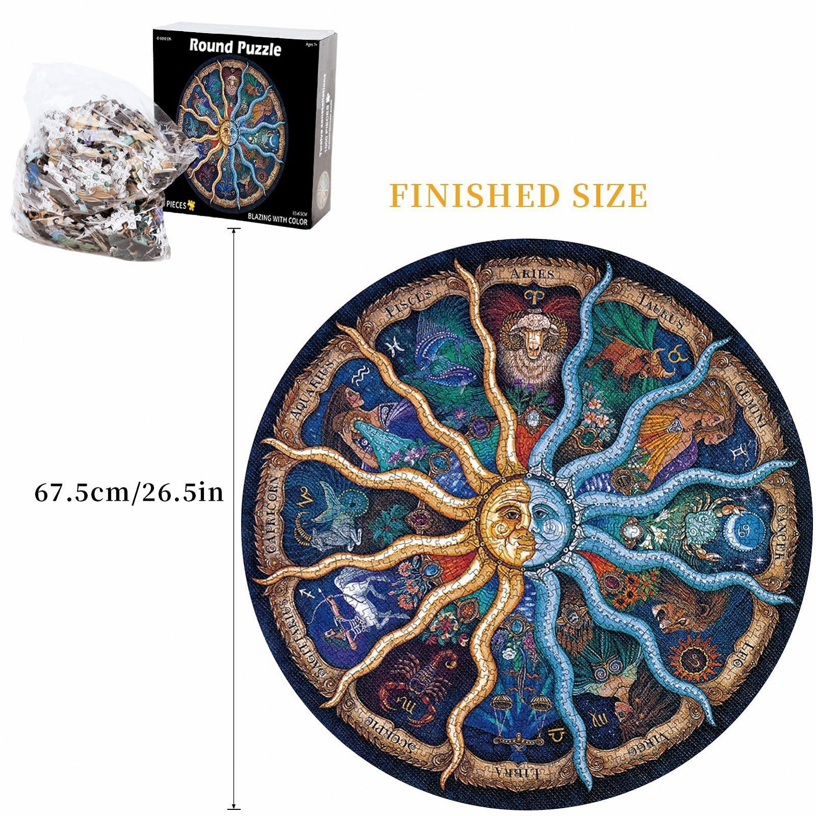 Пазл круглий 1000 елементів антистрес освітній, фото №4