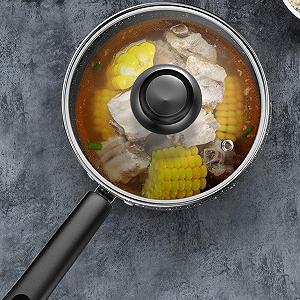 Ковш для молока из медицинского камня с антипригарным покрытием, эргономичная ручка, для индукционных и газовых плит synthetic.ua - Фото 1