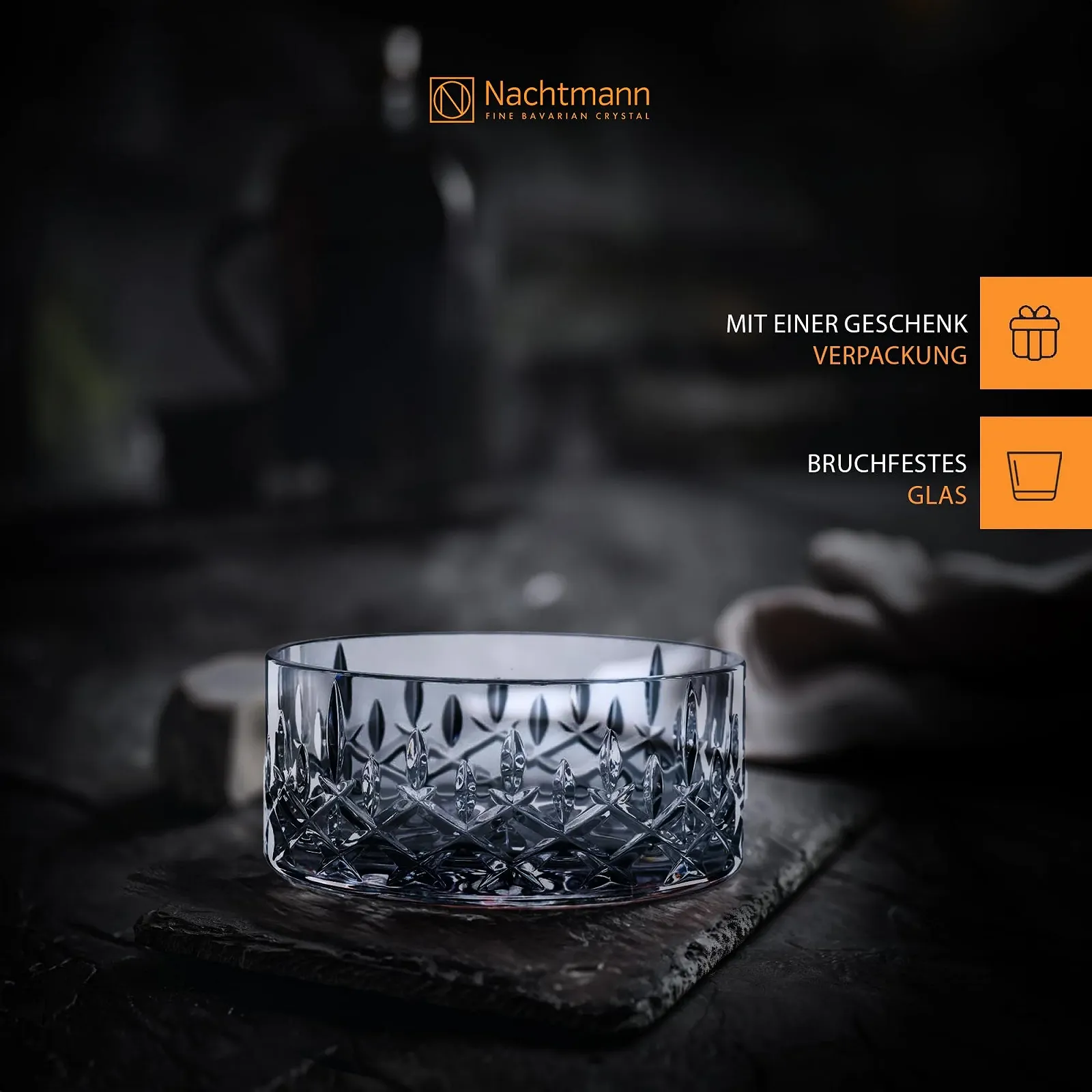 Миска Nachtmann Noblesse 96060 Набор из 2 штук 11 см Диаметр Хрустальное стекло Прозрачная, фото №3