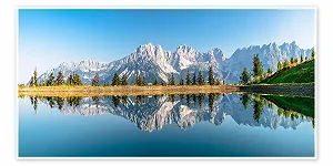 Постер Achim Thomae Wilder Kaiser, Tyrol I 80 x 40 см голубой - Фото 1