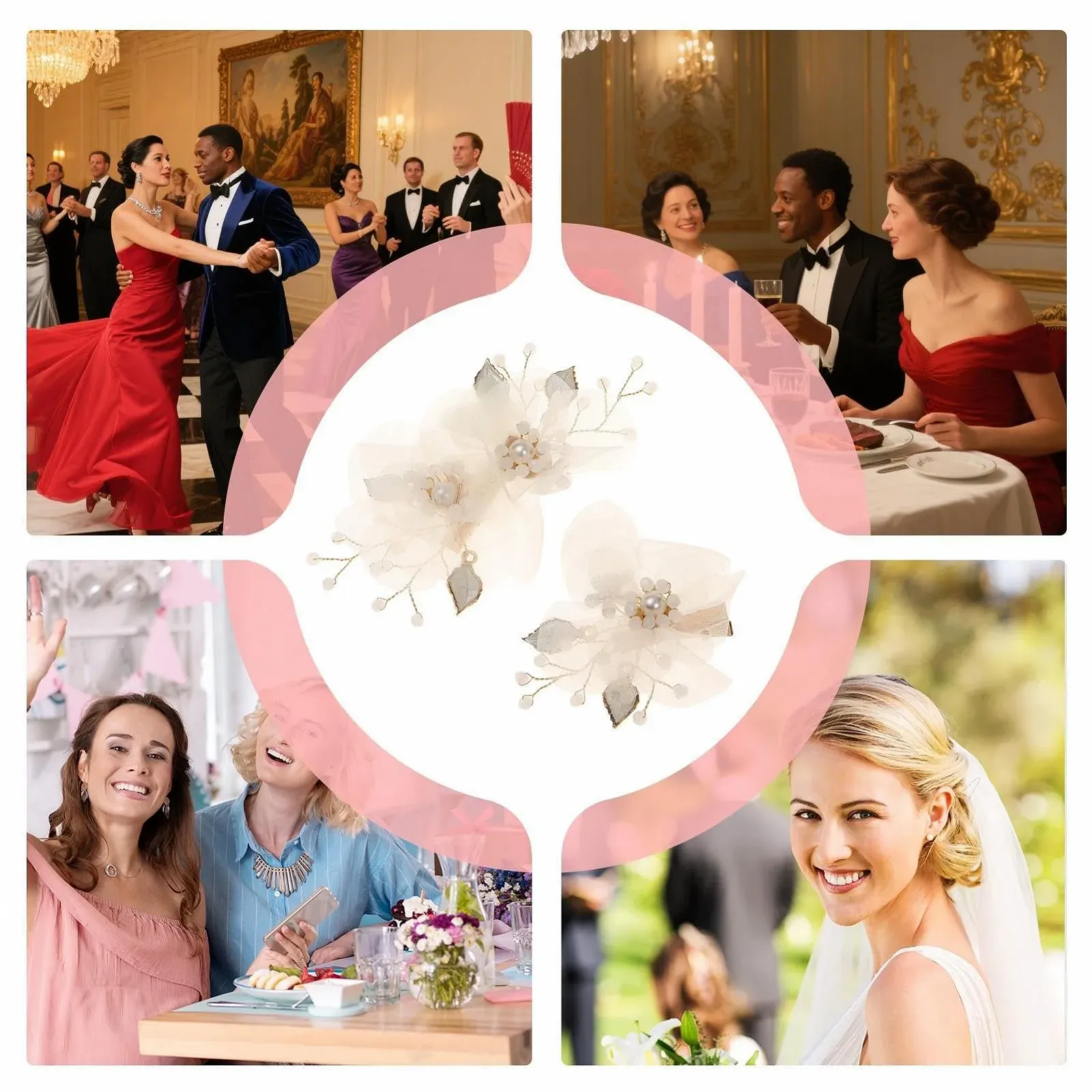 Заколка для волос Perlen, 2 шт. Декоративные заколки для волос с классическим жемчугом., фото №4