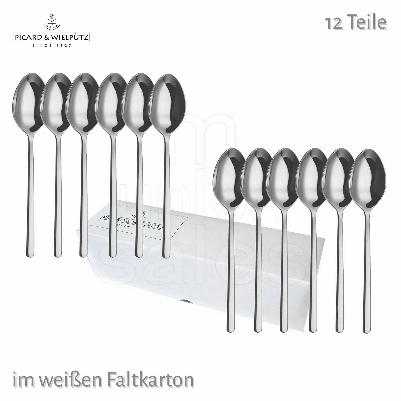 Ложки десертні Picard & Wielpütz Ventura 6108, 12 штук в білій складній коробці, фото №2