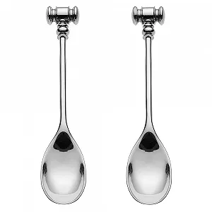 Ложки Alessi Dressed Набір з 2 шт, сталь 18-10 Срібло, Hammers - Фото 1