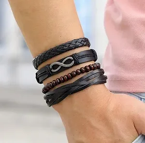Набір браслетів з екошкіри Нескінченність - Фото 1