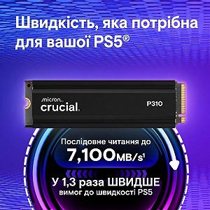 Накопичувач SSD M.2 2280 2TB P310 with heatsink Crucial (CT2000P310SSD5) synthetic.ua - Фото 1