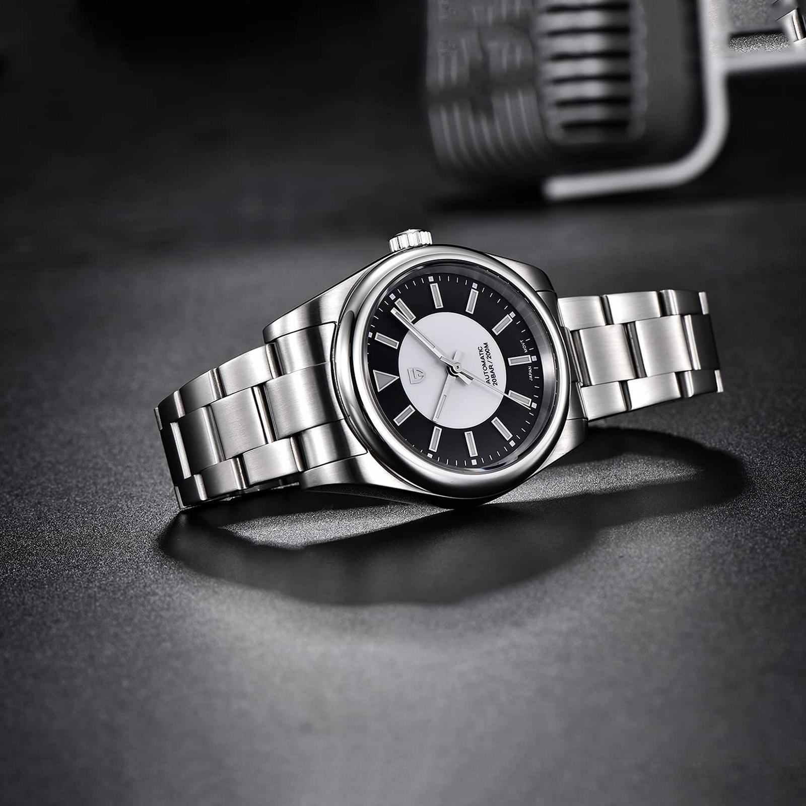 Часы Pagani Design Мужские Автоматические GMT Бизнес Спорт Механические Водонепроницаемые 100М Аналоговые Нержавеющая сталь Черный, фото №5
