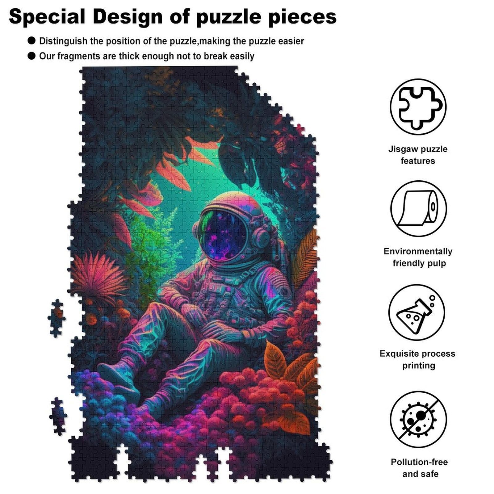 Пазл деревянный Астронавт 1000 деталей 78 x 53 см, фото №5