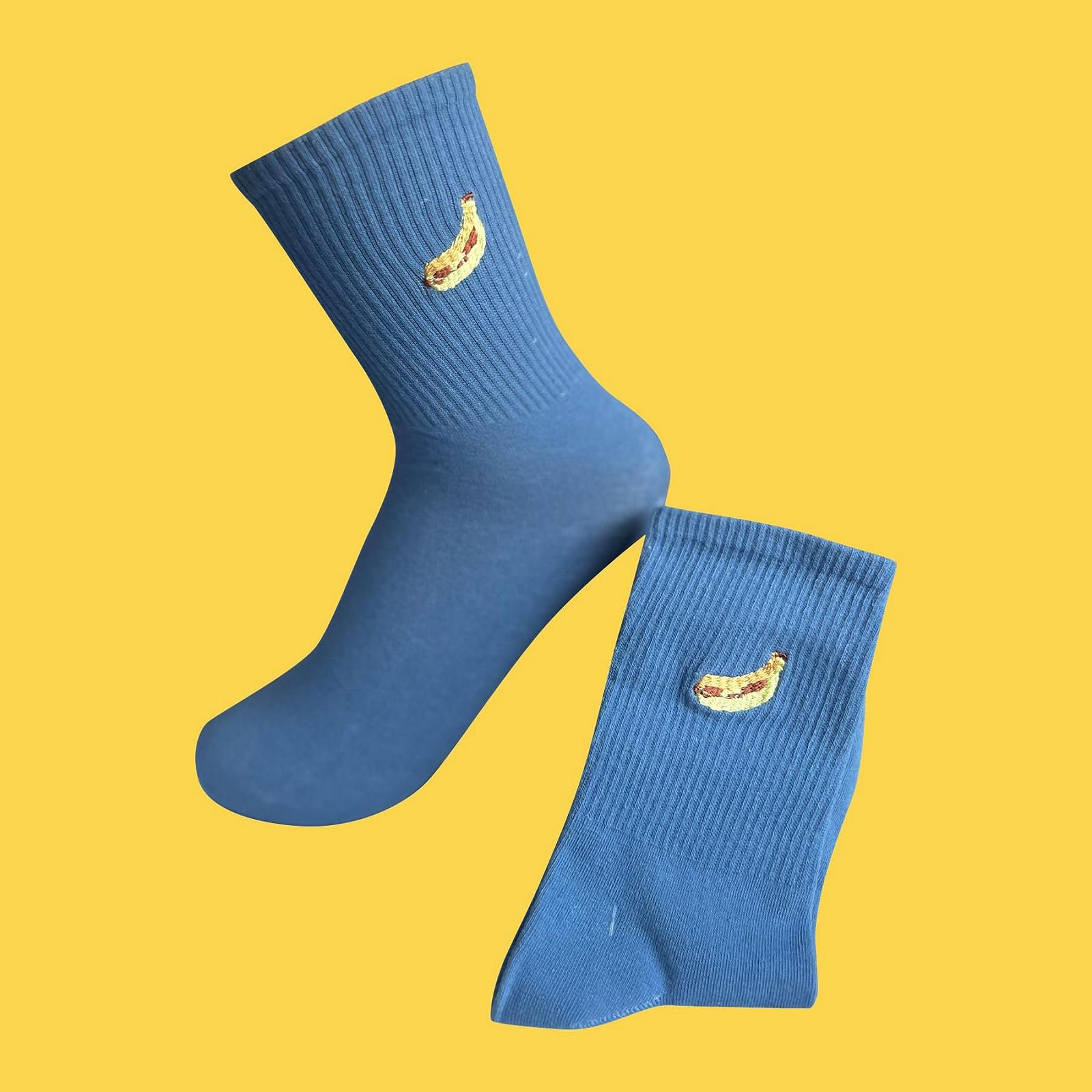 Шкарпетки Fruit Милі шкарпетки для жінок Бавовняні вишиті шкарпетки з бананом, авокадо, полуницею 4-6 пари, фото №2