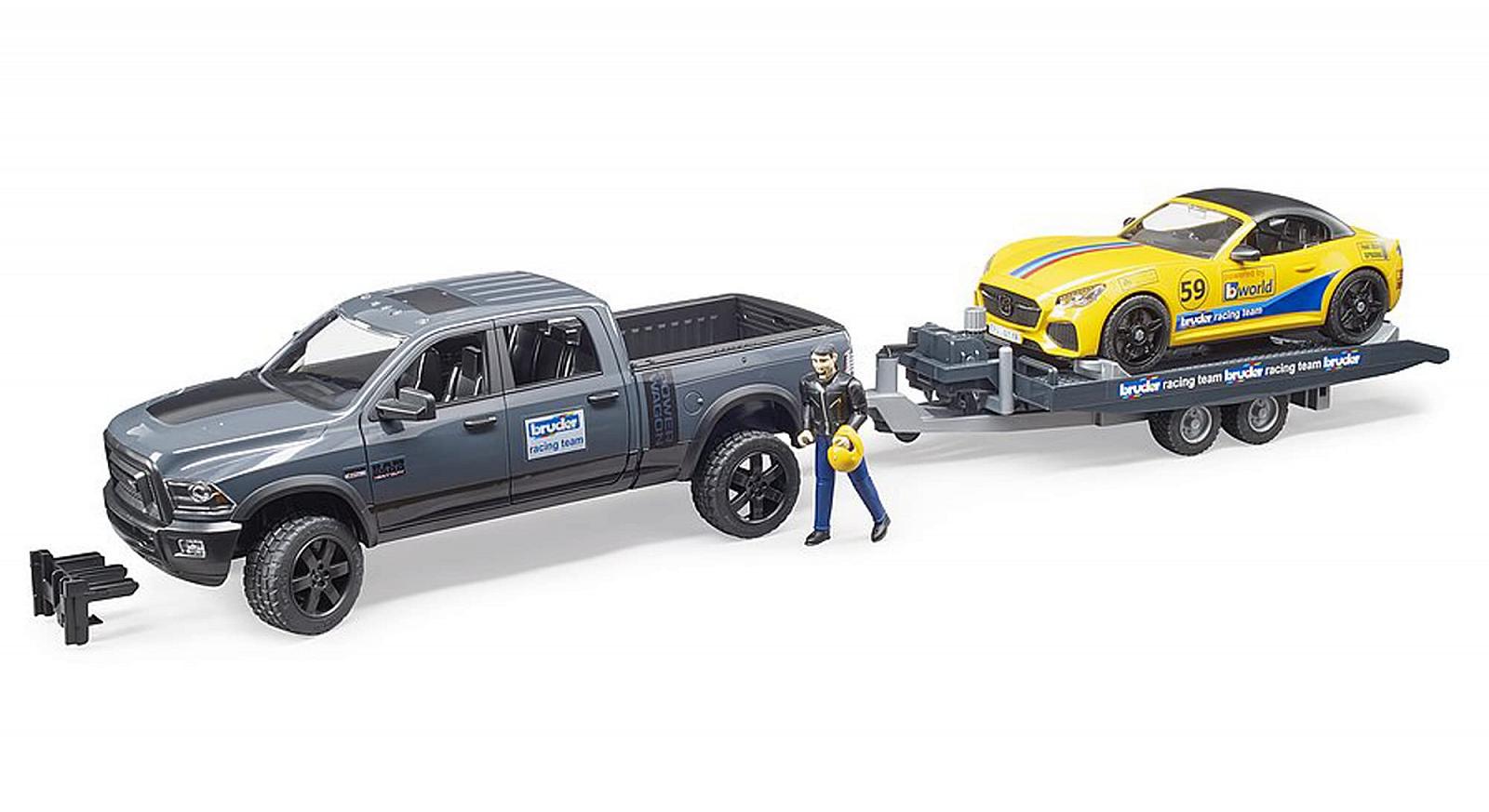 bruder Model RAM 2500 Power Wagon and Roadster Racing Team разноцветный игрушечный, фото №1