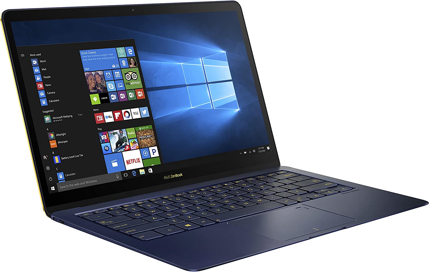 Ноутбук 14" Asus ZenBook 3 Deluxe UX490UA Intel Core i5-7200U RAM 8GB SSD 256GB Windows 11 Алюминиевой корпус, фото №3 Ноутбук 14" Asus ZenBook 3 Deluxe UX490UA Intel Core i5-7200U RAM 8GB SSD 256GB Windows 11 Алюминиевой корпус, фото №3