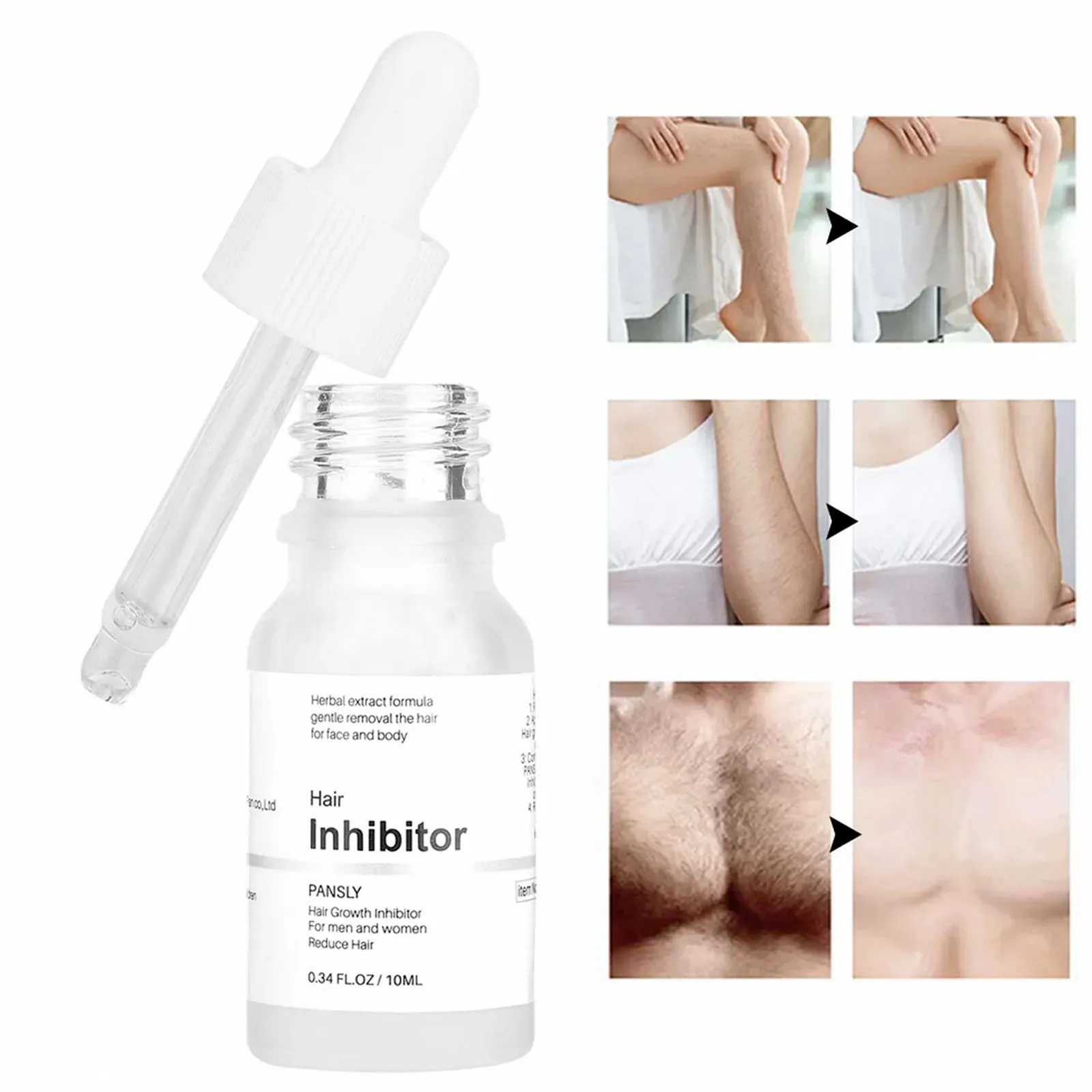 Сироватка Інгібуюча ріст волосся Рослинні екстракти 10 мл, фото №3