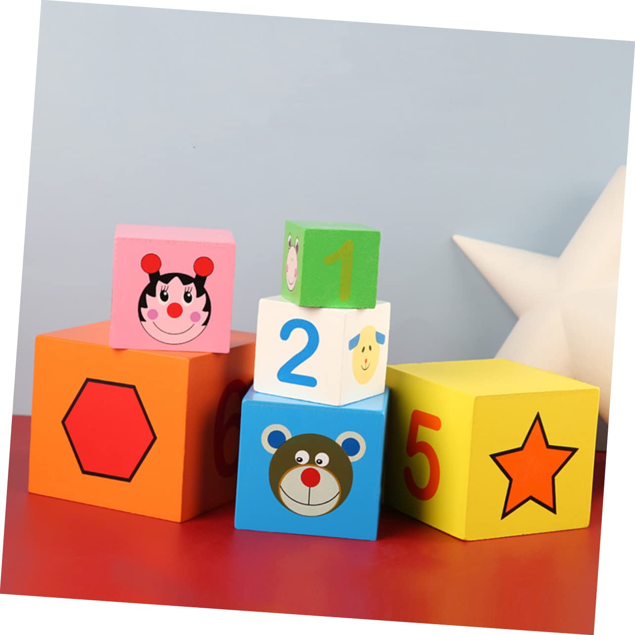 Іграшка PHENOFICE 6 шт Дитяча Лічильна Іграшка Дерев'яна, фото №3