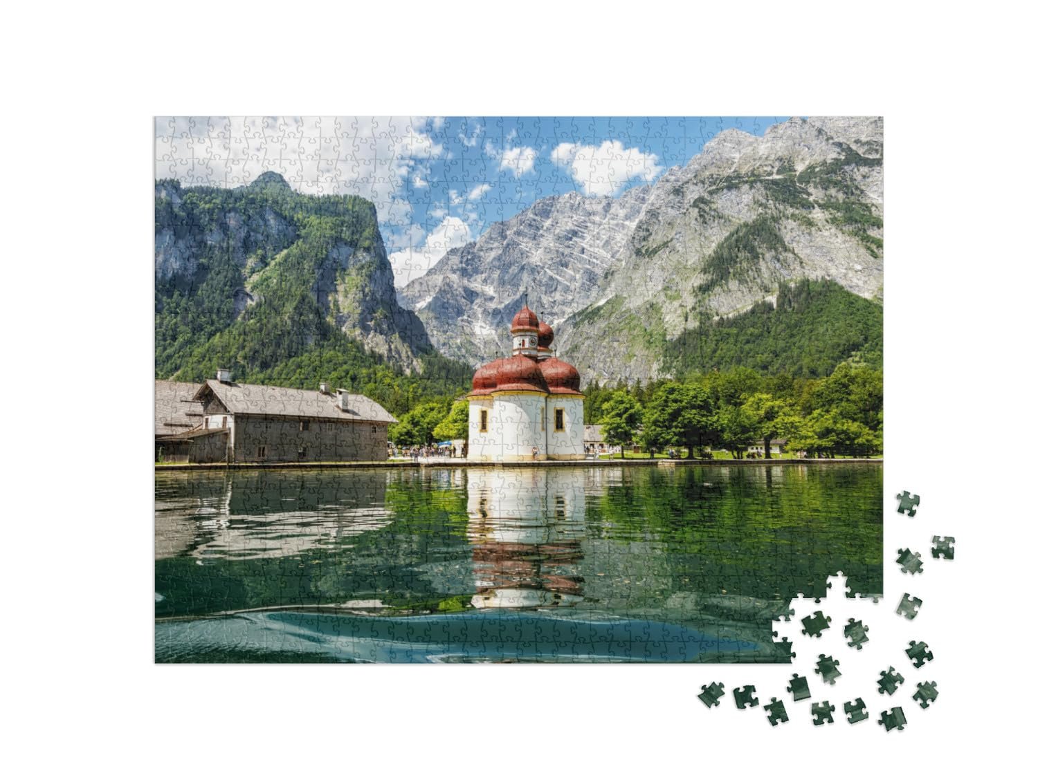 Пазл puzzleYOU Puzzle Collection Lakes "Вид с озера Кёнигсзе на церковь Святого Варфоломея, Бавария" 1000 элементов, фото №2 Пазл puzzleYOU Puzzle Collection Lakes "Вид с озера Кёнигсзе на церковь Святого Варфоломея, Бавария" 1000 элементов, фото №2