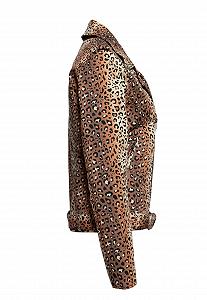 Куртка Biker Queen Kerosin Biker Style Slim Fit Leo Leopard Look synthetic.ua - Фото 1