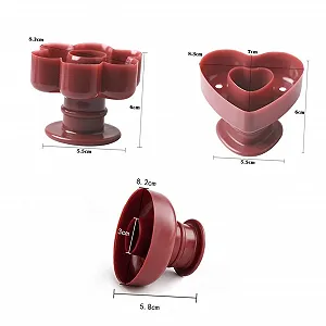 Формы для пончиков 3 шт. Пластик PP Круглые Цветок Сердце synthetic.ua - Фото 1