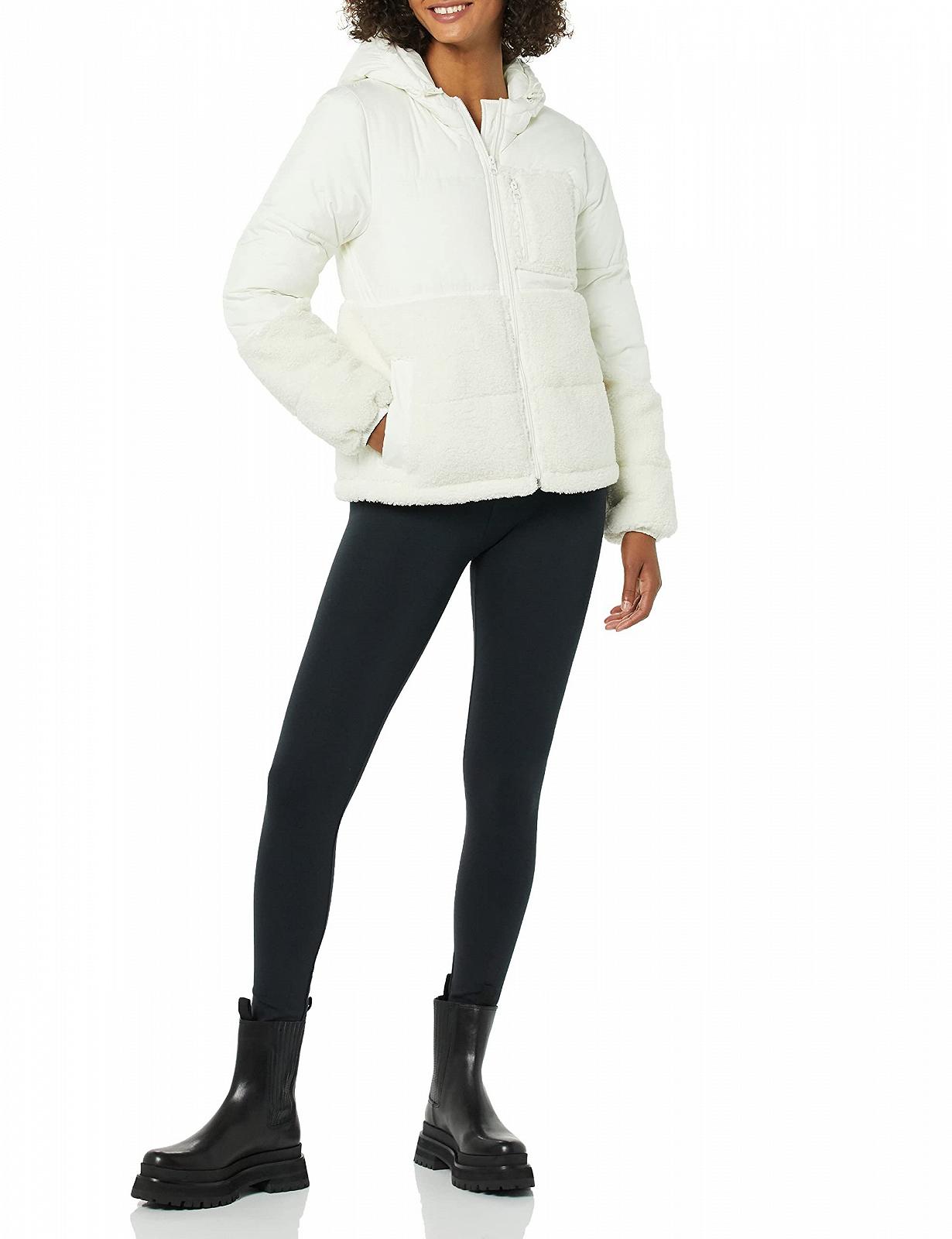 Куртка Amazon Essentials Sherpa Fleece Puffer с капюшоном и полной молнией, фото №3