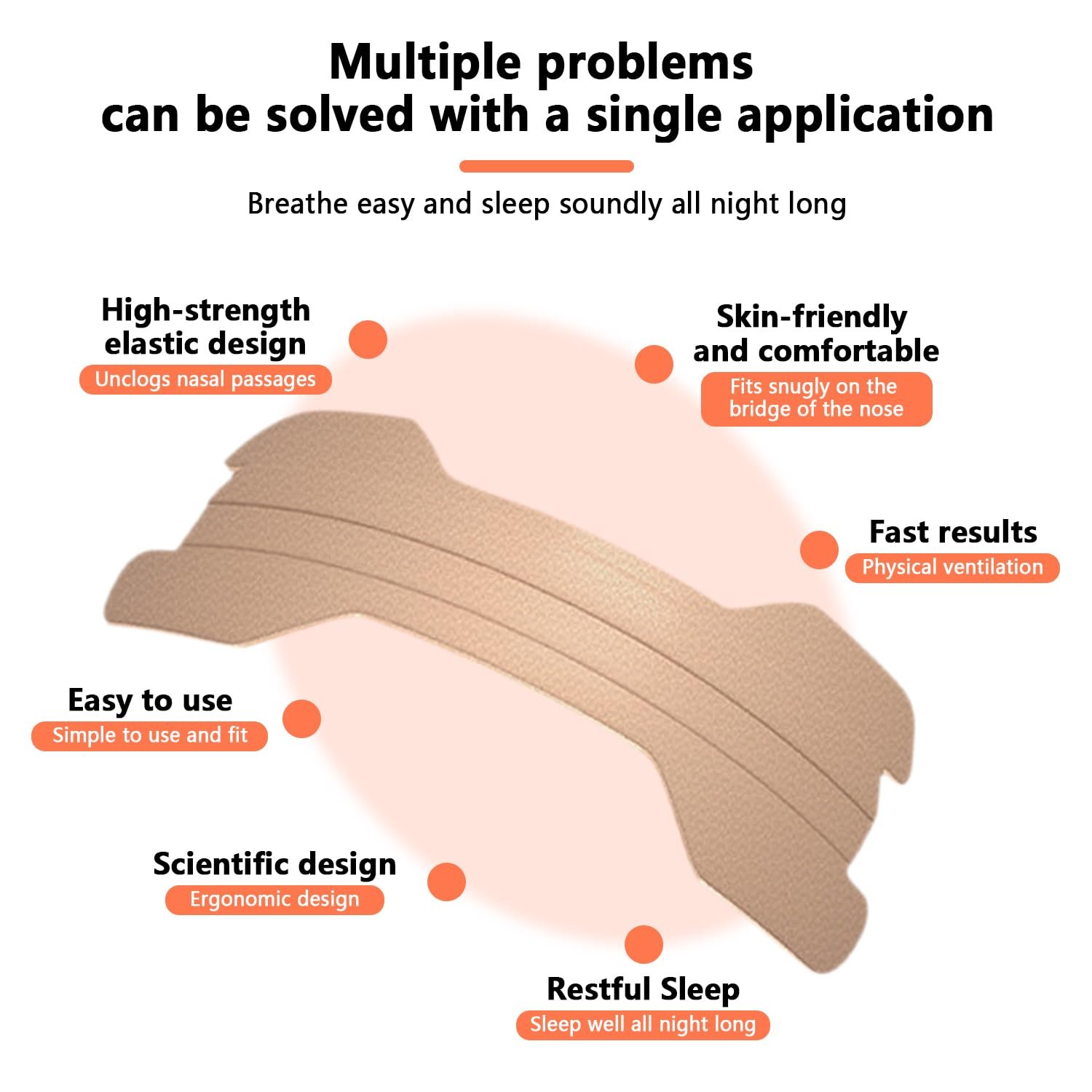Смужки на ніс проти хропіння, пачка 50 шт., фото №2 Смужки на ніс проти хропіння, пачка 50 шт., фото №2