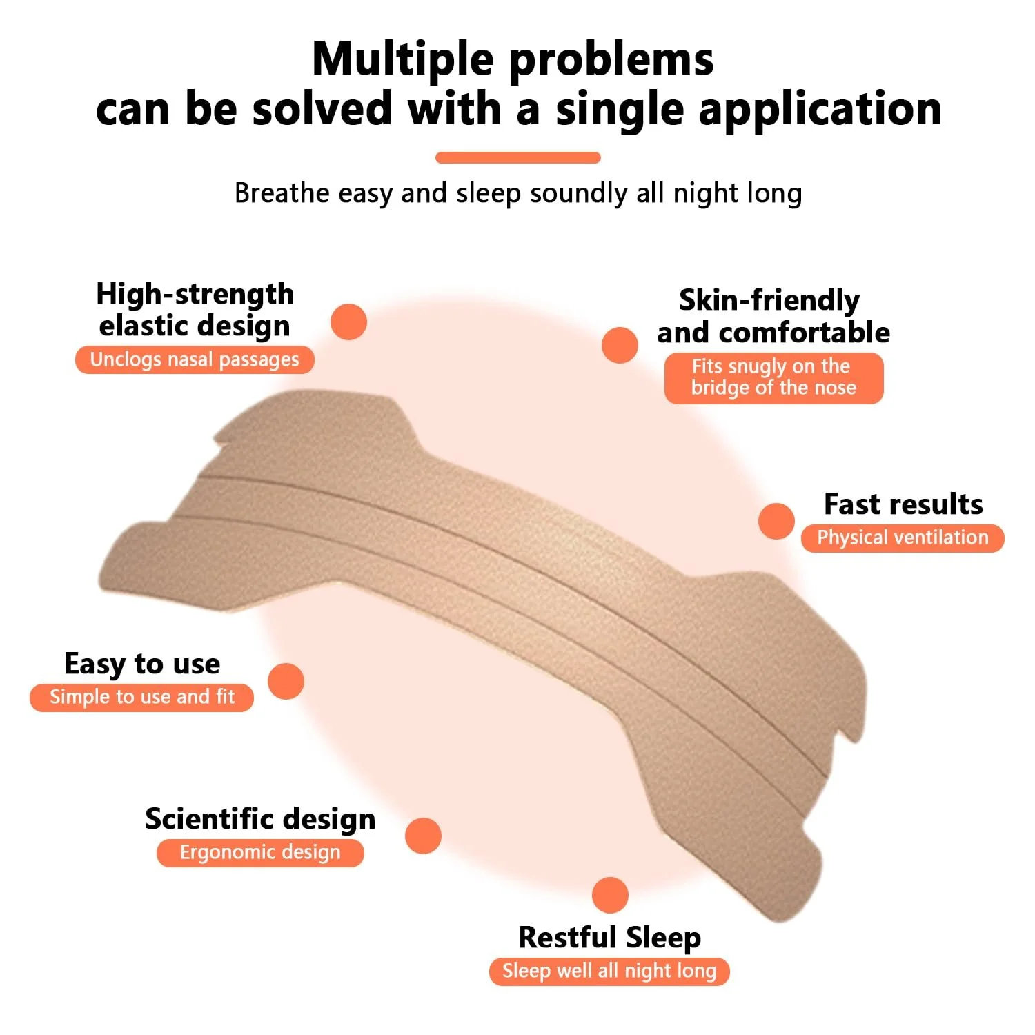 Полоски на нос против храпа, пачка 50 шт., фото №2