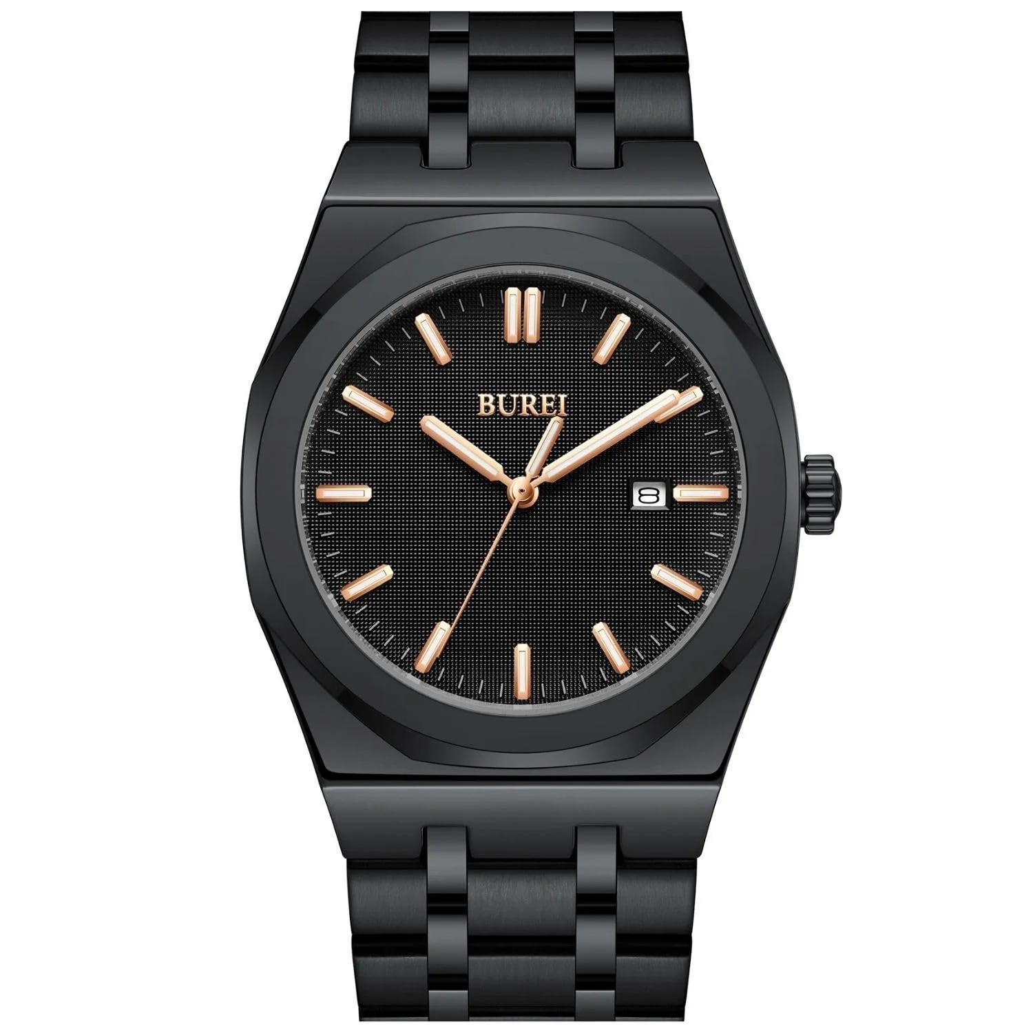 Часы BUREI Мужские, 30M, Водонепроницаемые, Серебристые, Аналоговые, Кварцевые, с Датой, фото №1 Часы BUREI Мужские, 30M, Водонепроницаемые, Серебристые, Аналоговые, Кварцевые, с Датой, фото №1