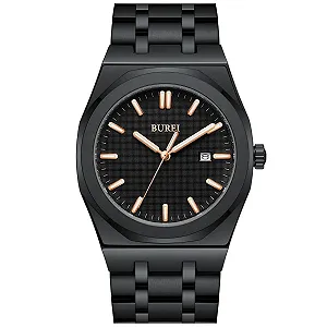 Купить Часы BUREI Мужские, 30M, Водонепроницаемые, Серебристые, Аналоговые, Кварцевые, с Датой - Фото 1 Часы BUREI Мужские, 30M, Водонепроницаемые, Серебристые, Аналоговые, Кварцевые, с Датой - Фото 1