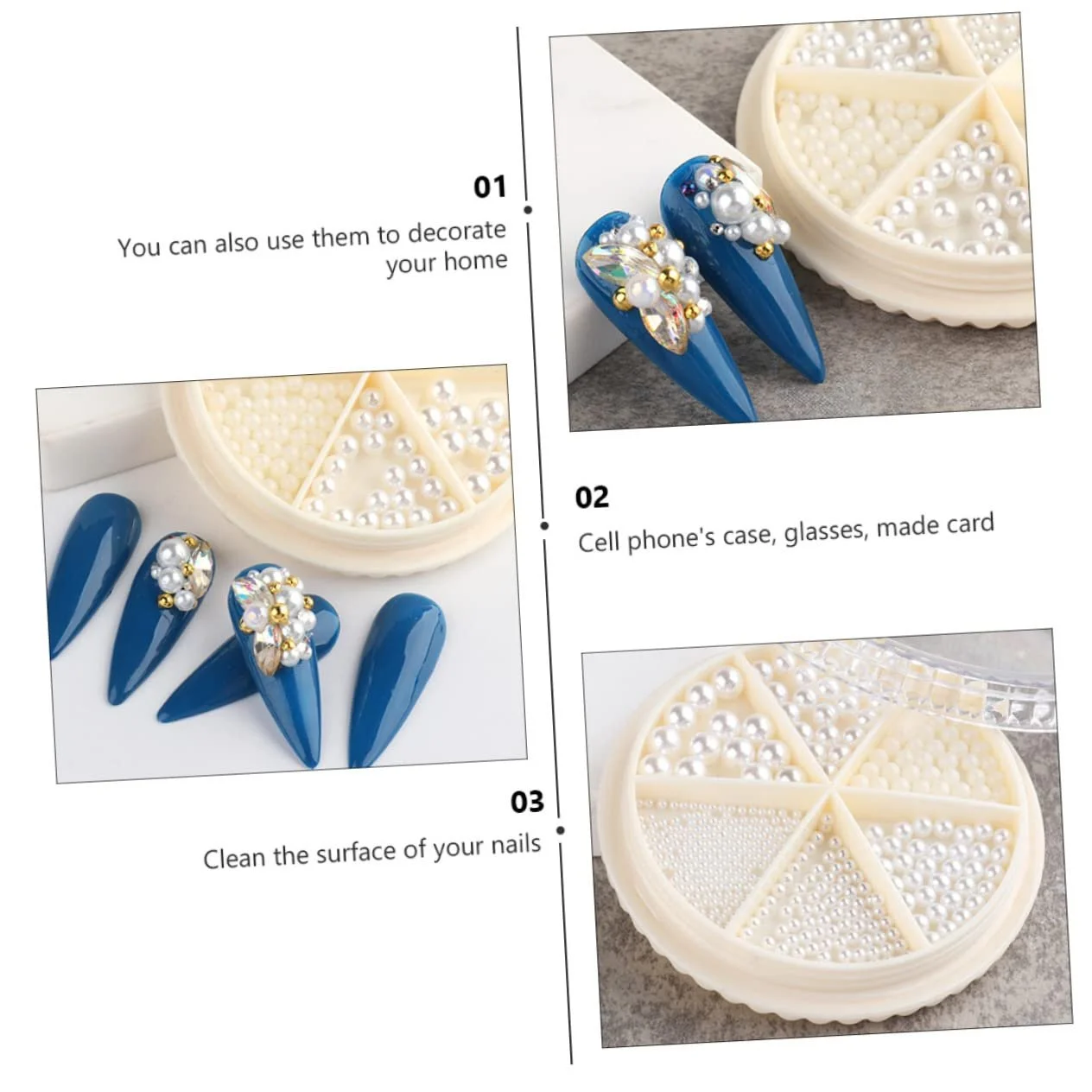 MERRYHAPY Набір для манікюру Перли для нігтів, фото №5