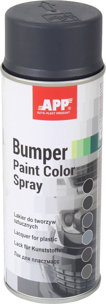 Краска-спрей APP Bumper Paint Темный антрацит для пластика структурная 400мл 210408, фото №1