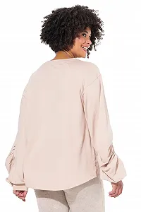 Женский Свитшот большого размера Angel of Style A-силуэта с оборками реглан с длинным рукавом 835670 synthetic.ua - Фото 1
