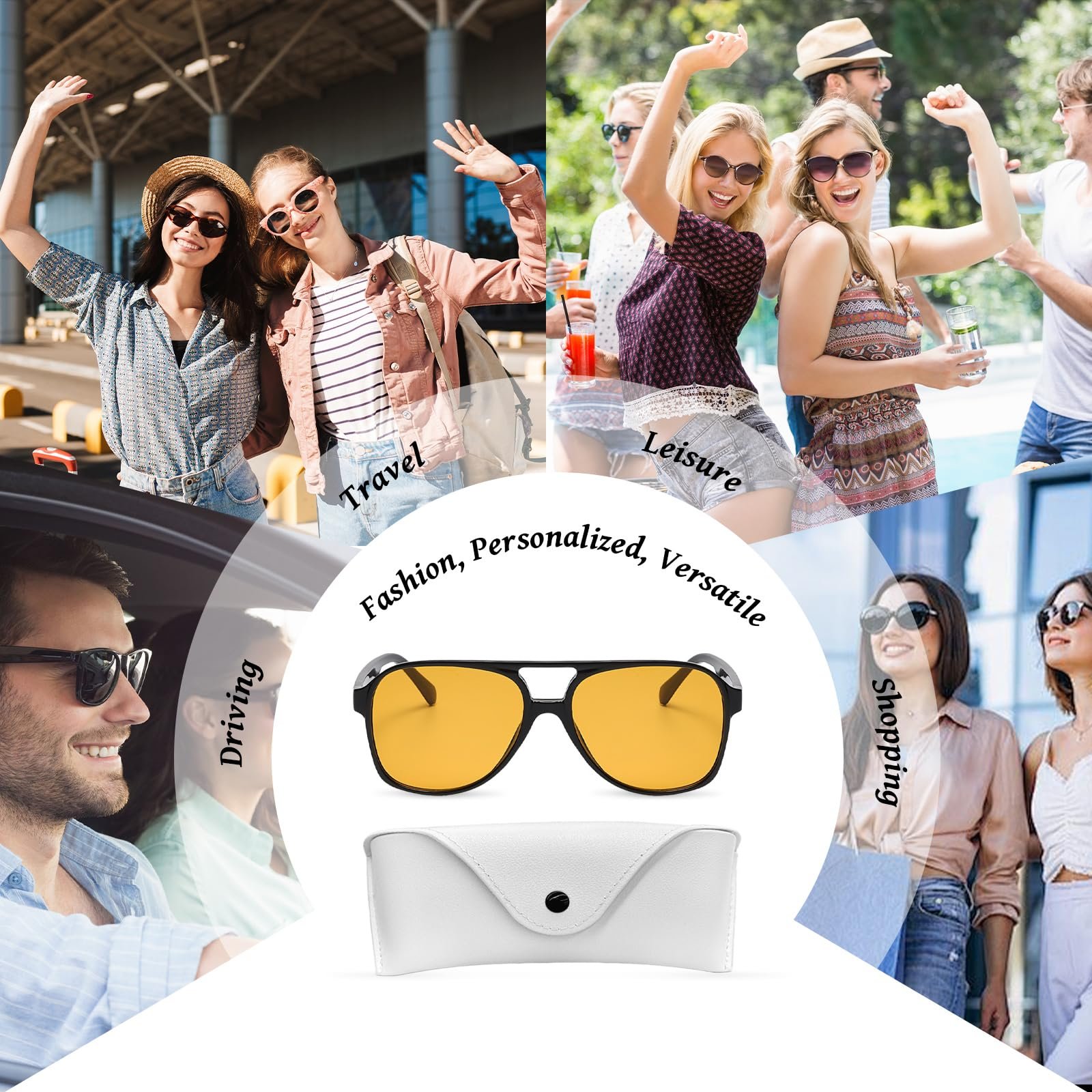 Солнцезащитные очки Квадратные в стиле ретро HAGOT, Классические модные 70-х годов, фото №7