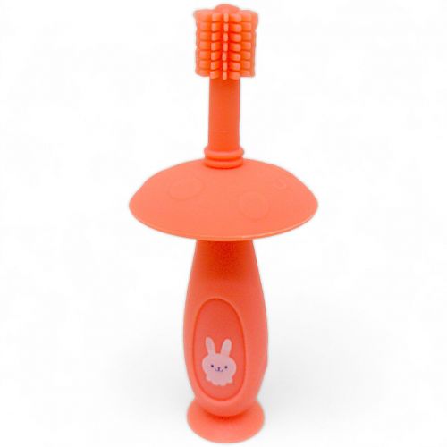 Силиконовая зубная щетка с ограничителем коралловая [tsi244177-TSI], фото №1